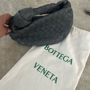 Bottega Veneta Gray Intrecciato Leather Shoulder Bag